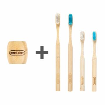 Emmi-dent bamboo holder + toothbrush of your choice