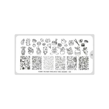 MoYou-London Stamping Stencil Care Bears Magic 03