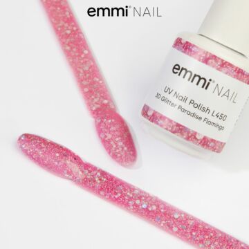 Emmi Shellac UV/LED lacquer 3D Glitter Paradise Flamingo -L450-