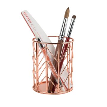 File &amp; brush holder rose gold matt