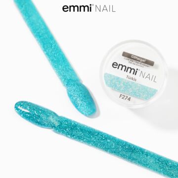 Emmi-Nail Glitter Gel Turquoise 5ml -F274-