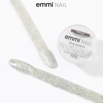 Emmi-Nail Glitter Gel Silver Rainbow 5ml -F270-