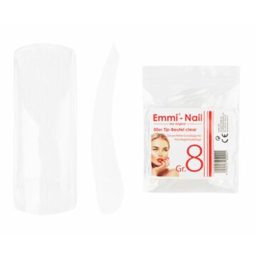 50 clear tip bag size 8