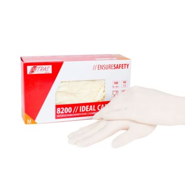 Latex gloves white size M