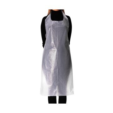 PE apron white, pack of 100