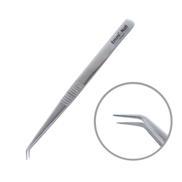 Lash Tweezer curved Emmi-Nail Logo